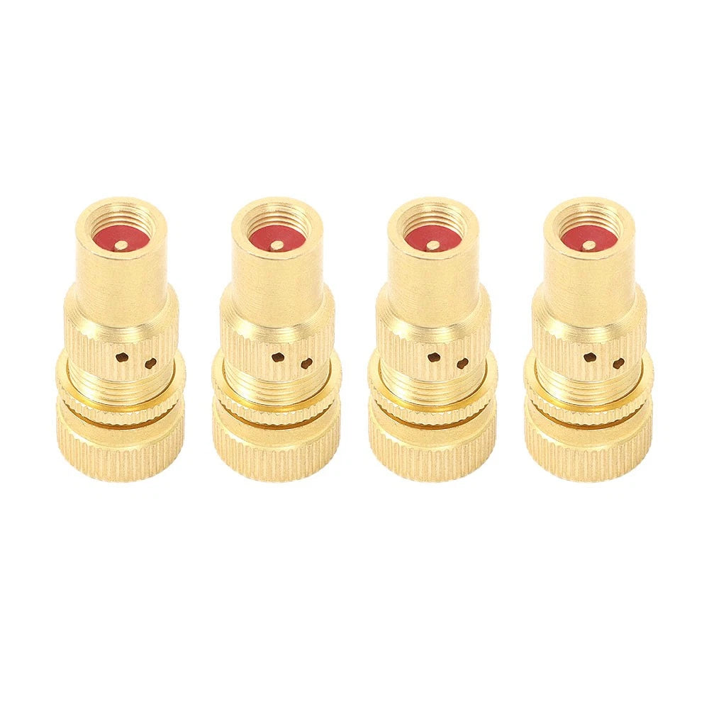 Set of 4 Brass Tire Valve Cores for Auto (0-60 PSI)