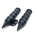 Black Spike 1" 25mm Handlebar Grips w/ Throttle Boss for Harley Touring