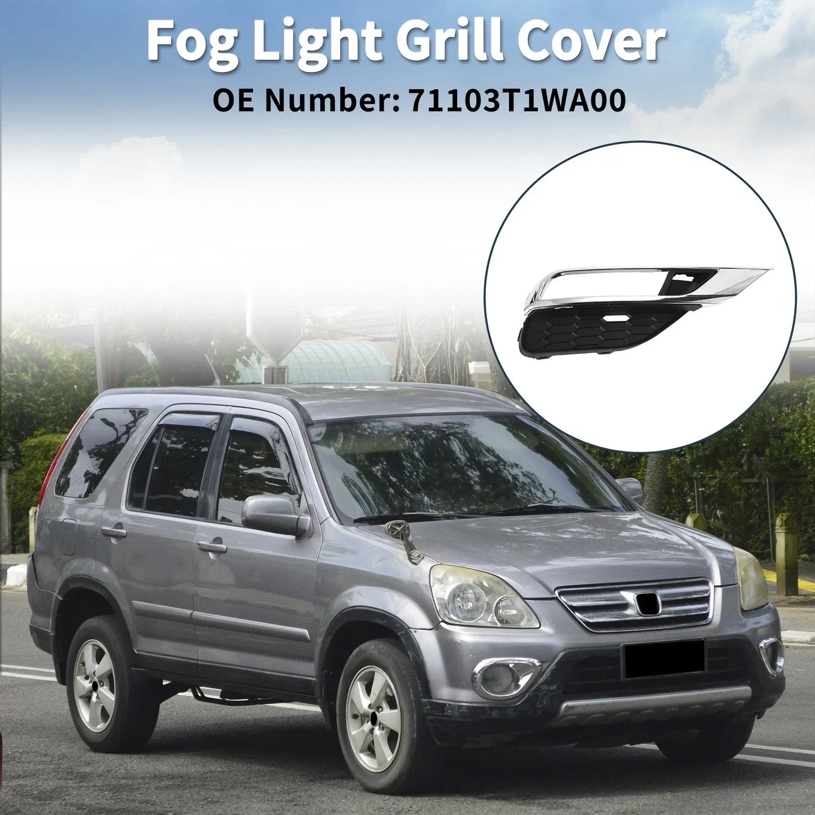 Front Right Fog Light Grill for Honda CRV (2015-2016)