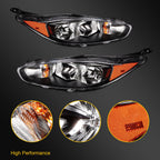 Headlights for Ford Fiesta (2014–2018) Black Housing Pair