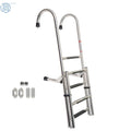 2-Step Stainless Steel Folding Ladder for Universal Use (400 lb Limit)