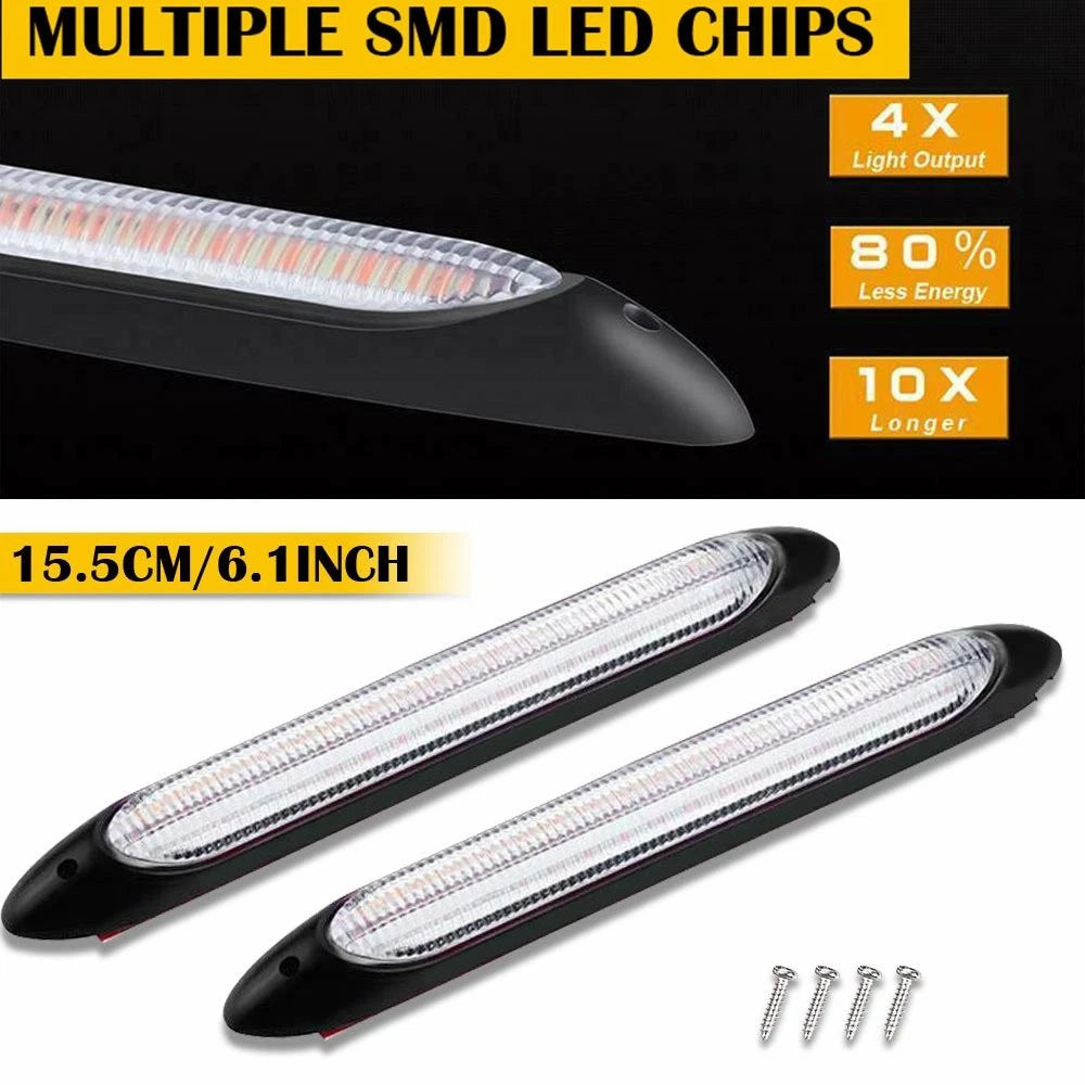 2X DRL LED Headlight Strip Light for