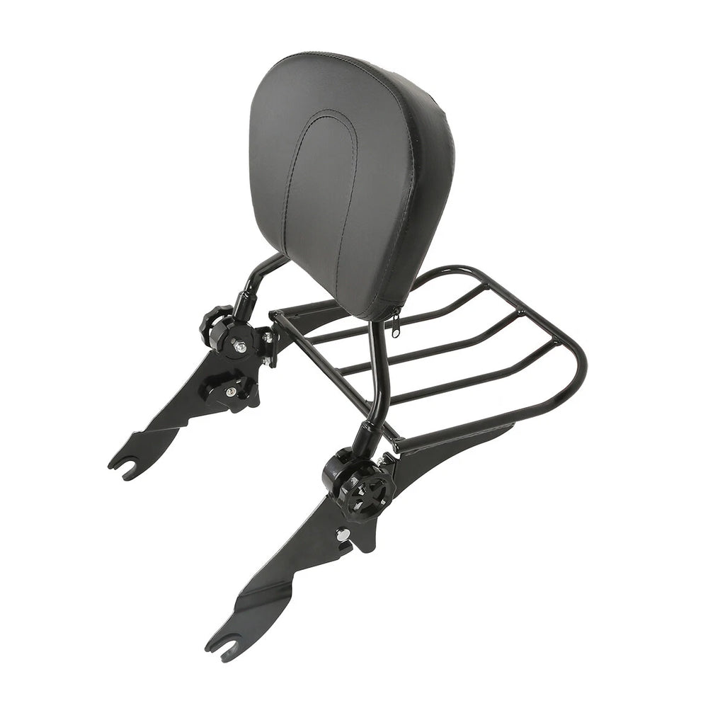 Detachable Backrest Sissy Bar with Luggage Rack for Harley Touring (2009–2025)