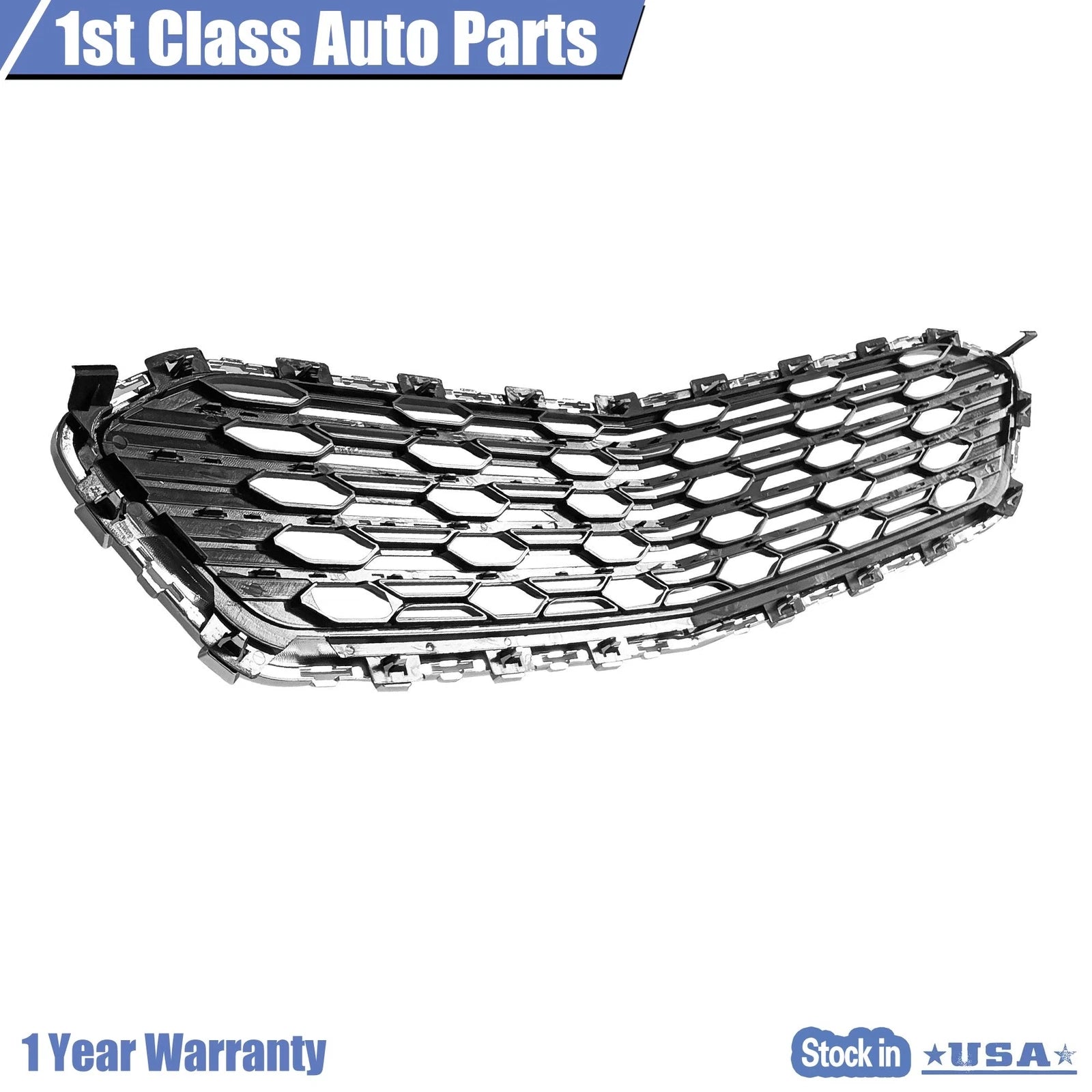 Black Front Bumper Lower Grille for Chevrolet Cruze (2016-2018) Chrome