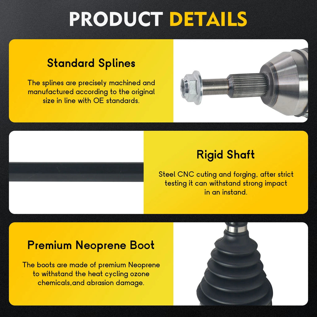 CV Axle for Chrysler Town & Country, Dodge Grand Caravan (2008–2010)