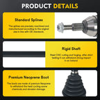 CV Axle for Chrysler Town & Country, Dodge Grand Caravan (2008–2010)