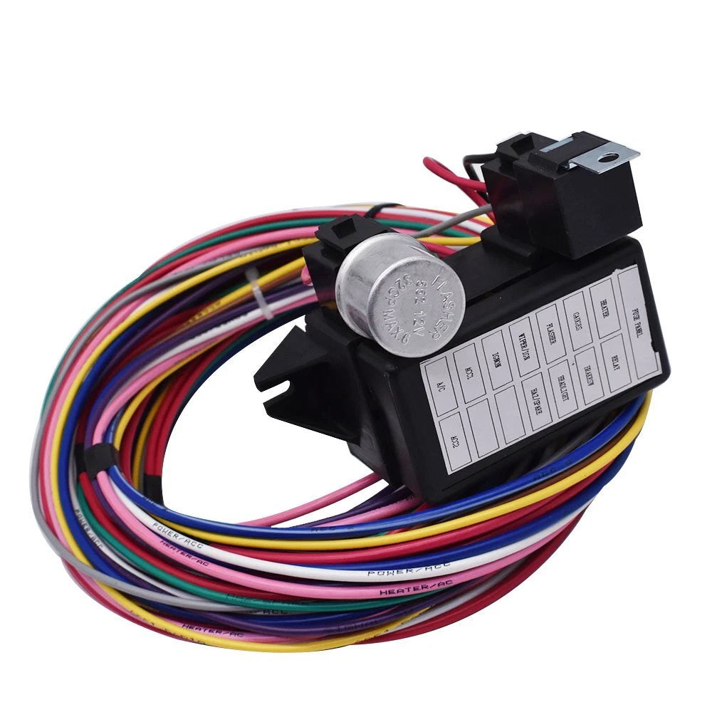 12 Circuit Universal Wire Harness for Hot Rods (Universal)