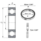 Deep Groove Ball Bearing 6808DD for Scooter Skateboard (40x52x7mm)