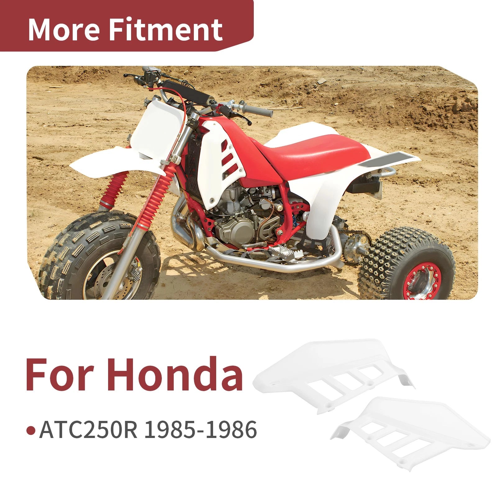 2Pcs Radiator Shrouds for Honda ATC250R (1985–1986)
