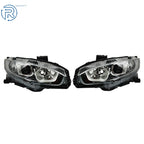 Set of 2 Halogen Projector Headlights for Honda Civic (2016-2020)
