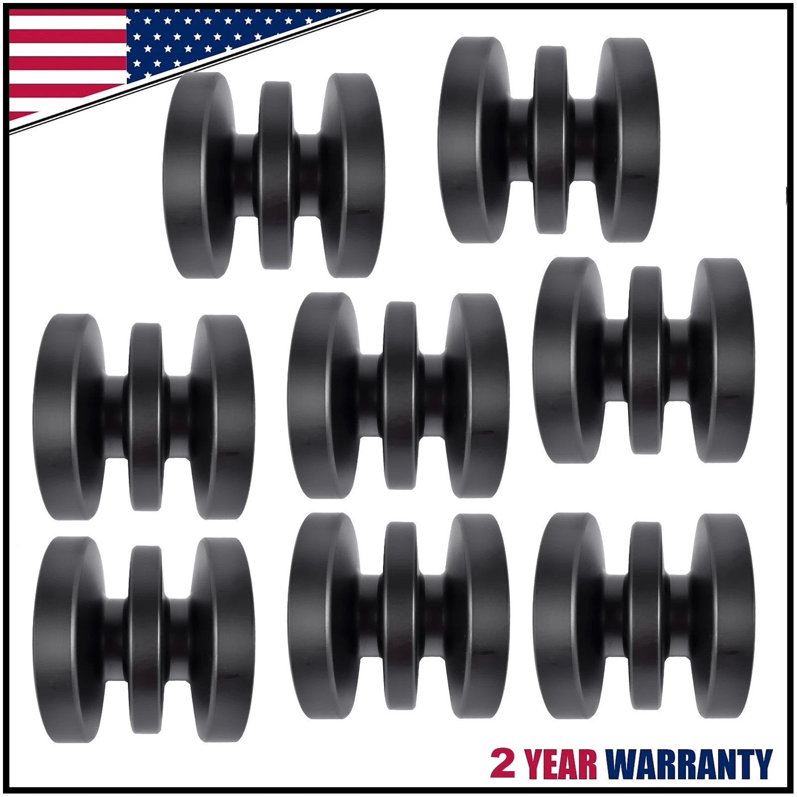 Set of 8 Bottom Rollers for Bobcat Mini Track Loaders (MT50–MT55)