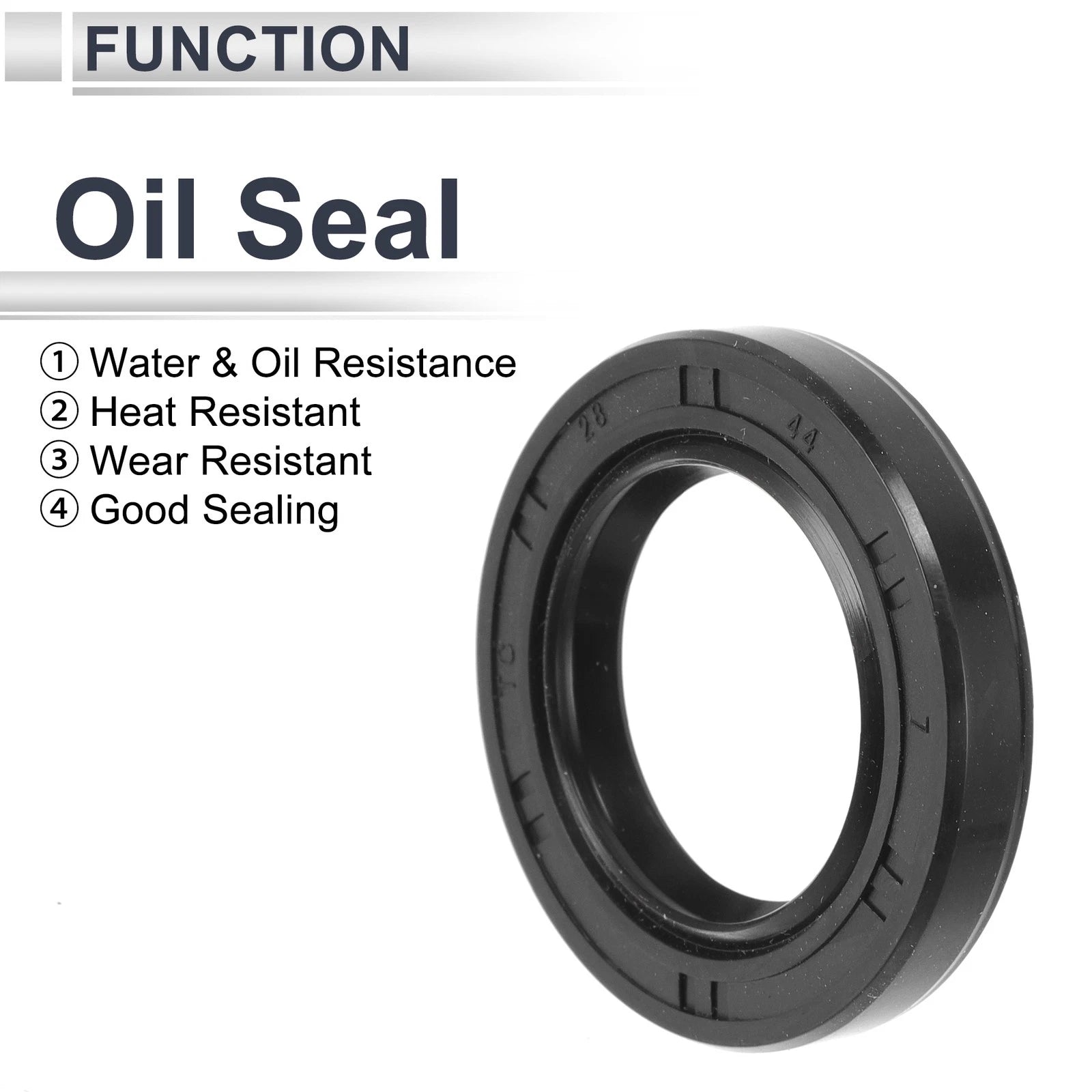 Set of 5 Oil Seal Rotary Shaft Seal TC Ring Nitrile Rubber 28x44x7mm