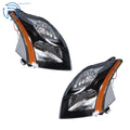 Halogen Headlight Set for Nissan Sentra (2010–2012) Black Clear Left+Right
