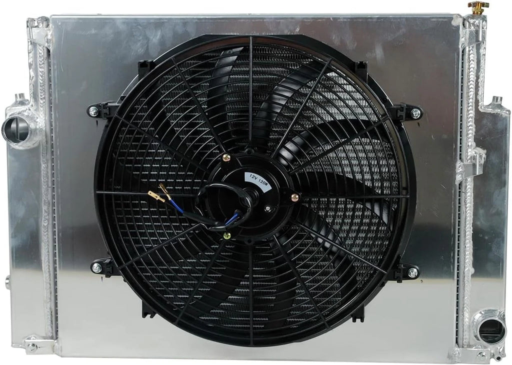 2X Aluminum Radiator + 16" Fan + Shroud for BMW E36 323i 325i 328i (1992–1999)