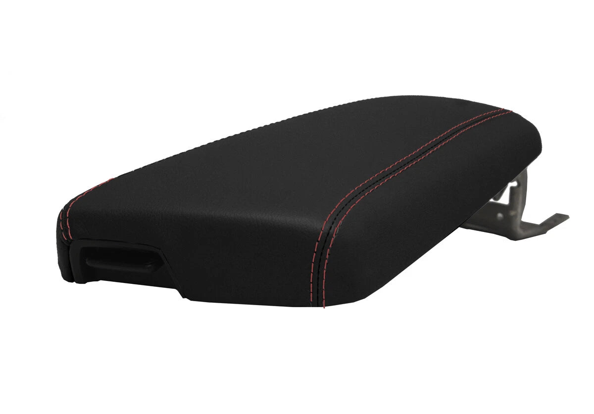 Center Console Lid Armrest Cover for Kia Optima (2011–2015) Red Stitch