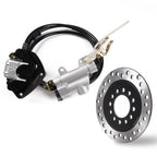 Rear Hydraulic Brake Caliper Assembly and Disc Rotor Kit for ATV 50-125cc