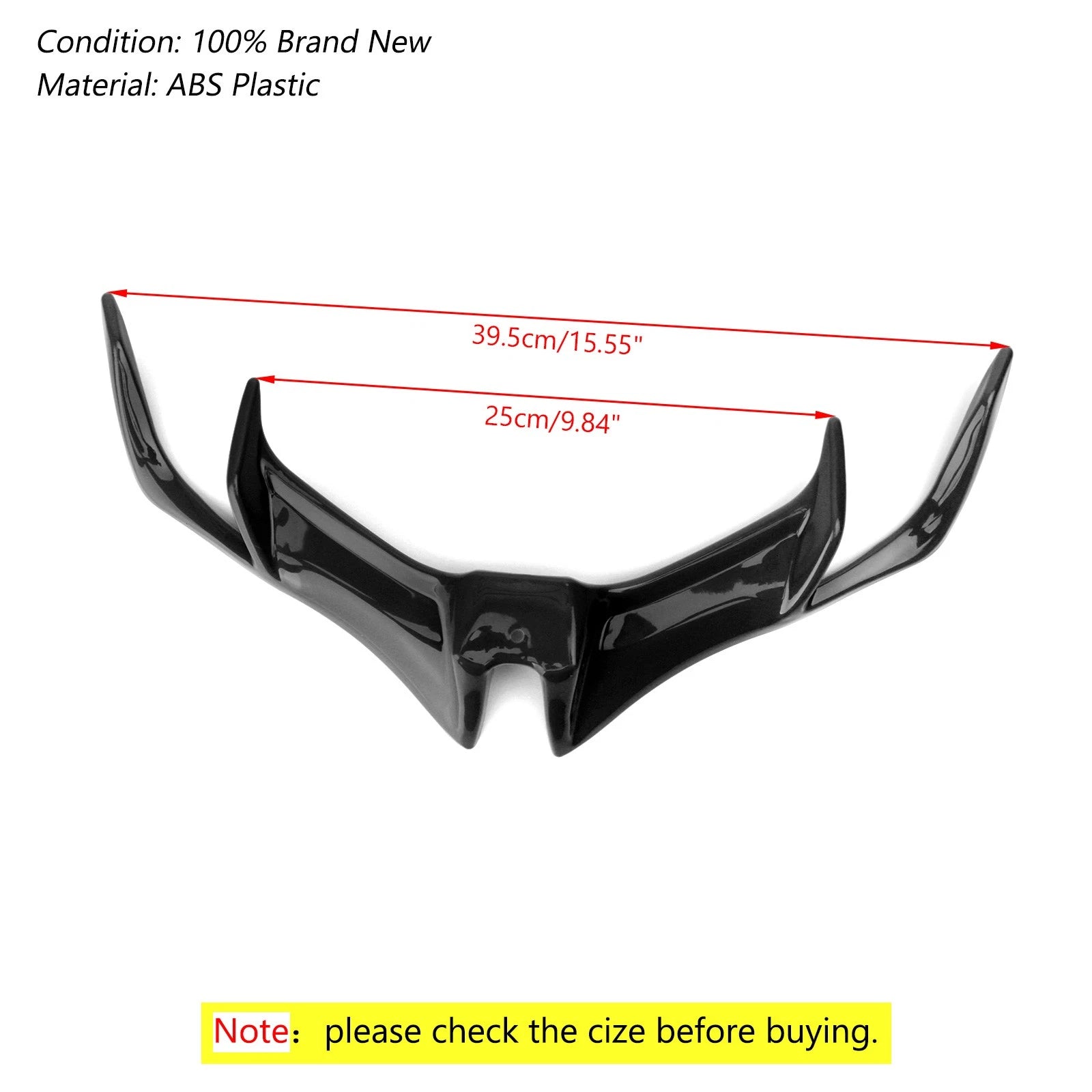 Front Panel Winglet Fairing for Yamaha YZF-R15 V3.0 (2017–2019) Black