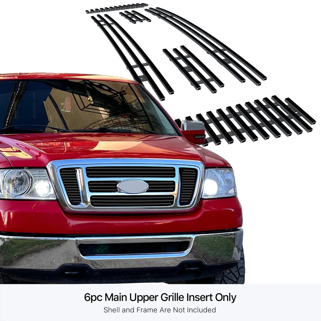 Stainless Black Billet Grille Insert for Ford F-150 (2004-2008)