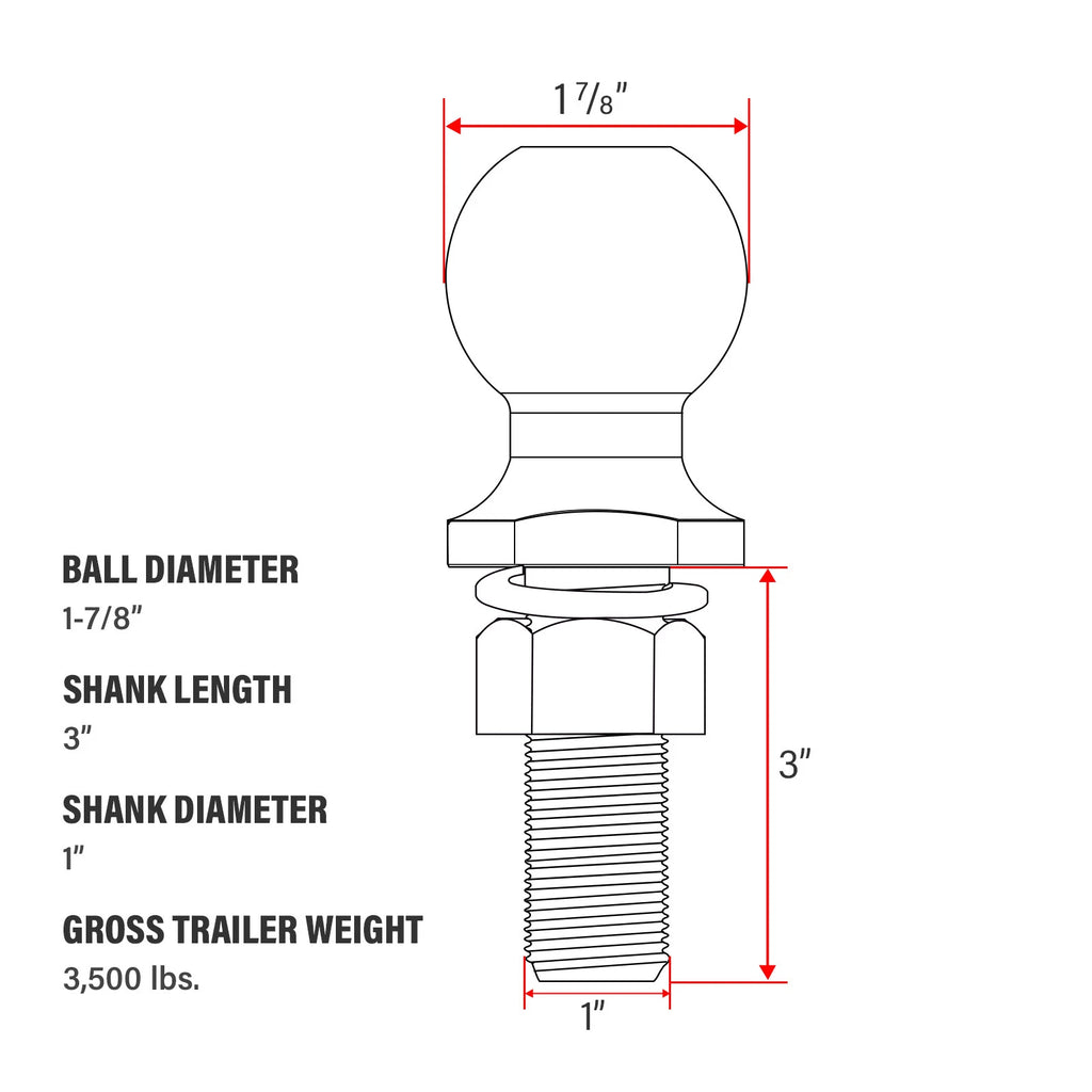 Trailer Hitch Ball for Make Model