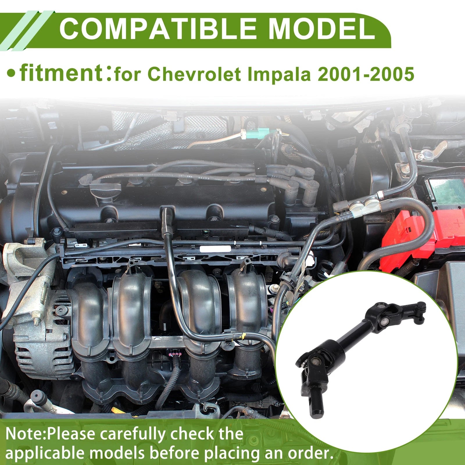 Steering Column Shaft for Chevrolet Impala (2001–2005) No. 10376430 Metal