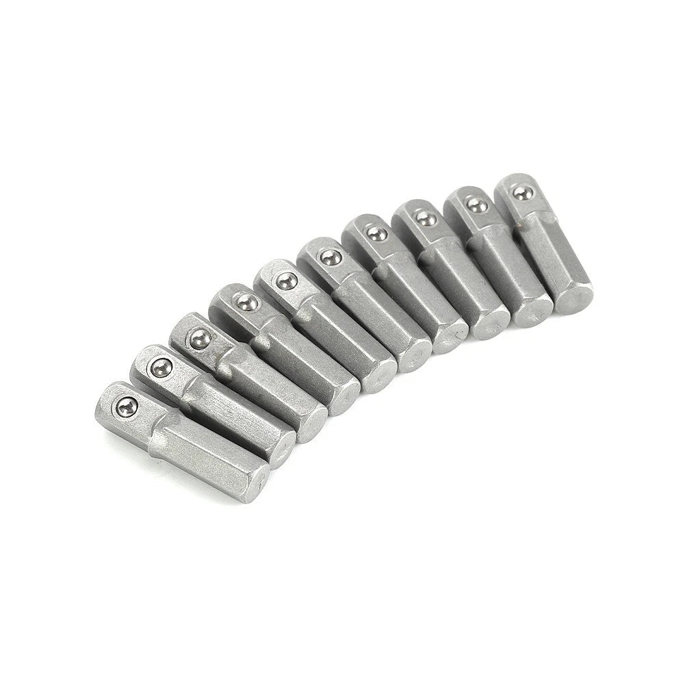 Socket Adapter Converter 25mm 1/4" Hex to 1/4" Square Drive