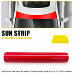 60"x10" Red Window Visor Sun Strip Vinyl Sticker for DIY Car Windshield