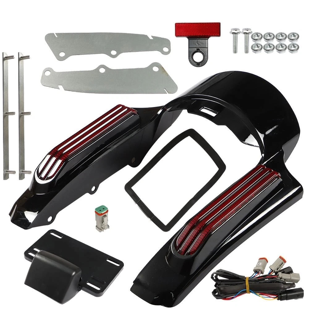 Rear Fender Fascia with LED Light Kit for Harley Touring Electra Glide Road King (2014–2022)