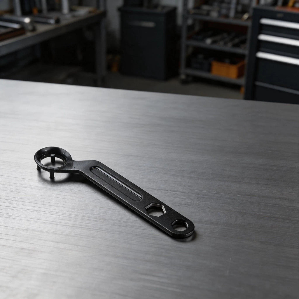 4 Prong Wrench for Angle Grinder (Heavy Carbon Steel, Rust Protection)