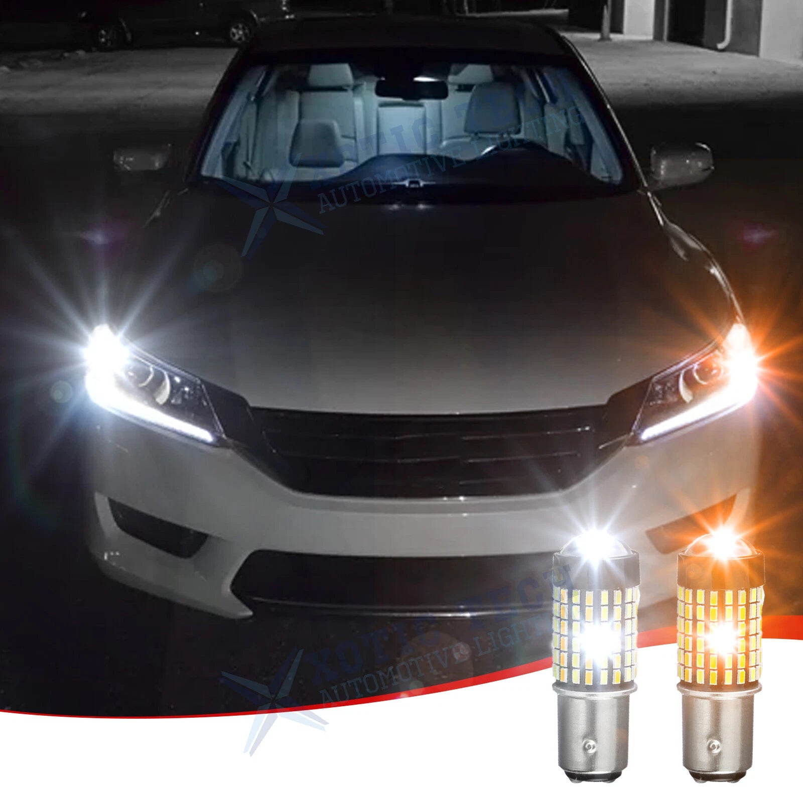Switchback LED Front Turn Signal Light Bulbs for Honda Accord (1998–2015)