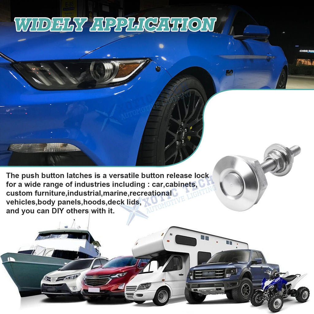 Push Button Hood Nut Bolt Kit for Honda Civic Acura (2016-2021)