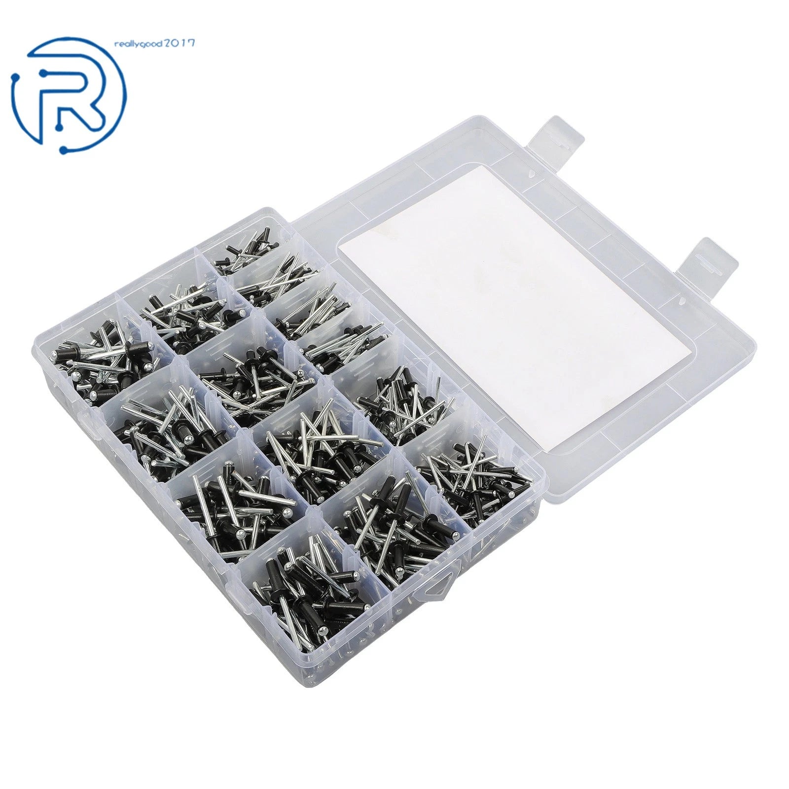 Set of 500 Aluminum Rivets for Multiple Applications (Standard Sizes)