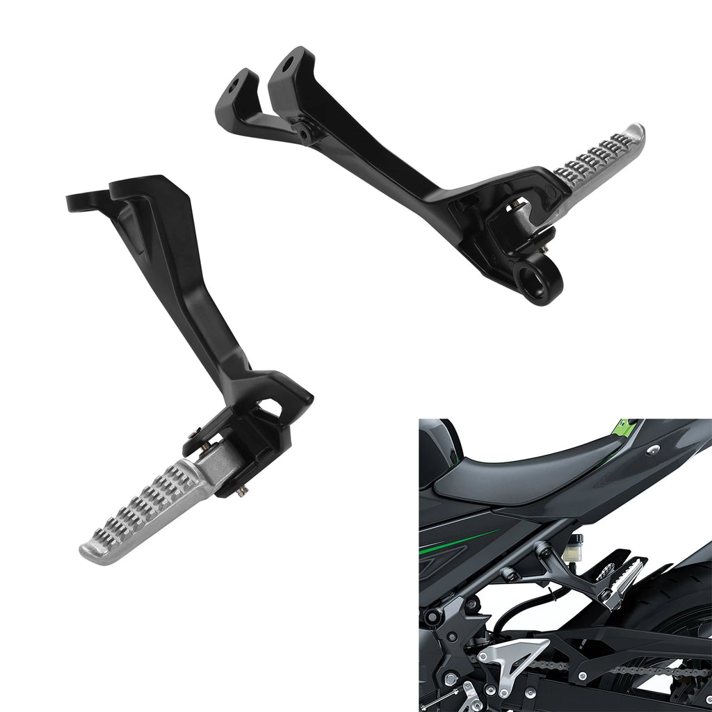 Passenger Footpegs Footrests Bracket for Kawasaki Ninja 400 (2018–2024), Z400 (2019–2024)