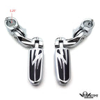 2X 2.5" FootPeg Kit & 1.25" Engine Guard for Harley Dyna Softail