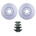 Set of 4 Hella Pagid 330mm Rotors & Low-Met Disc Brake Pads for W211 E500 (2004–2006)