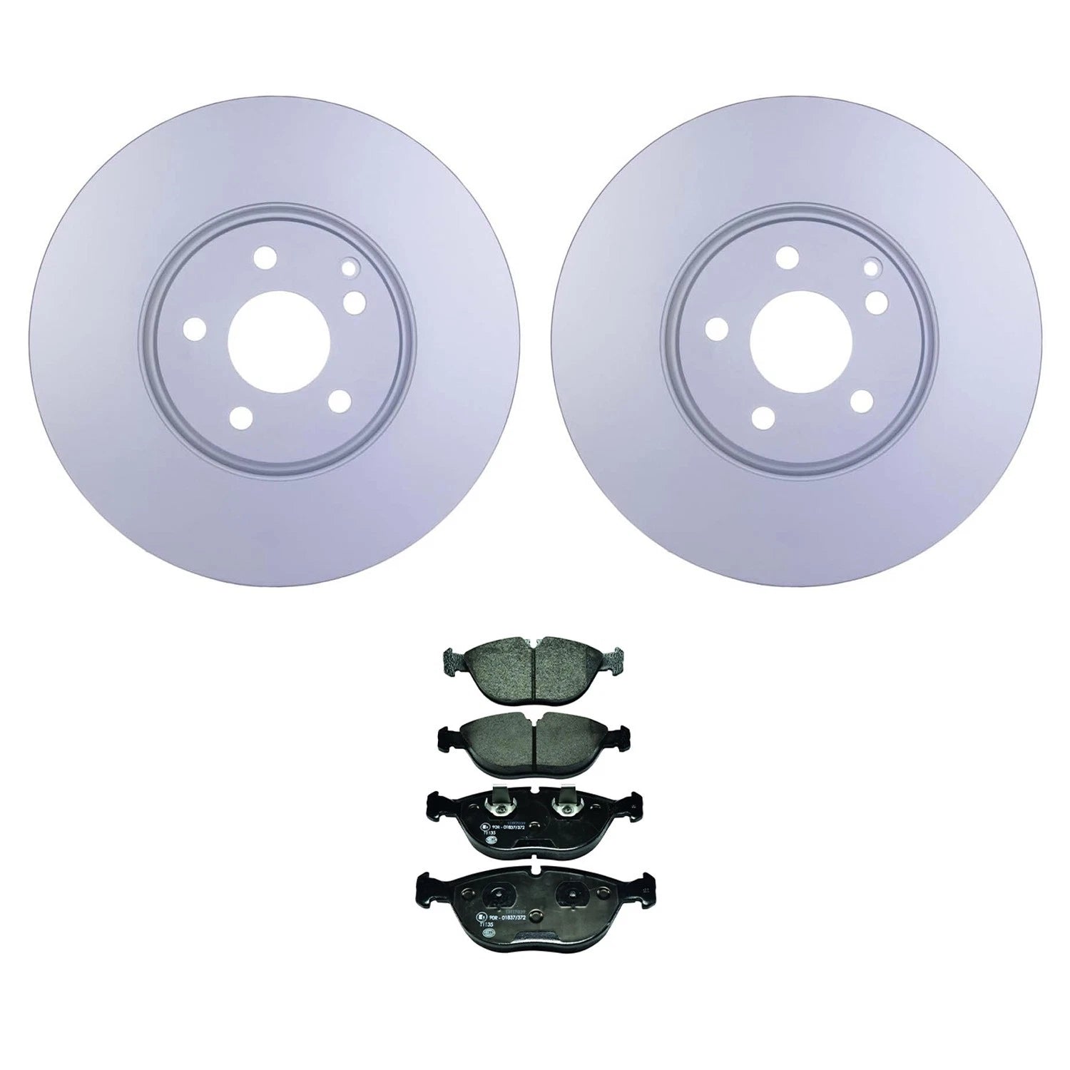 Set of 4 Hella Pagid 330mm Rotors & Low-Met Disc Brake Pads for W211 E500 (2004–2006)