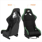 J2 Engineering Fixed Position Bucket Racing Seat + Sliders for Universal Fit (2000–2023)