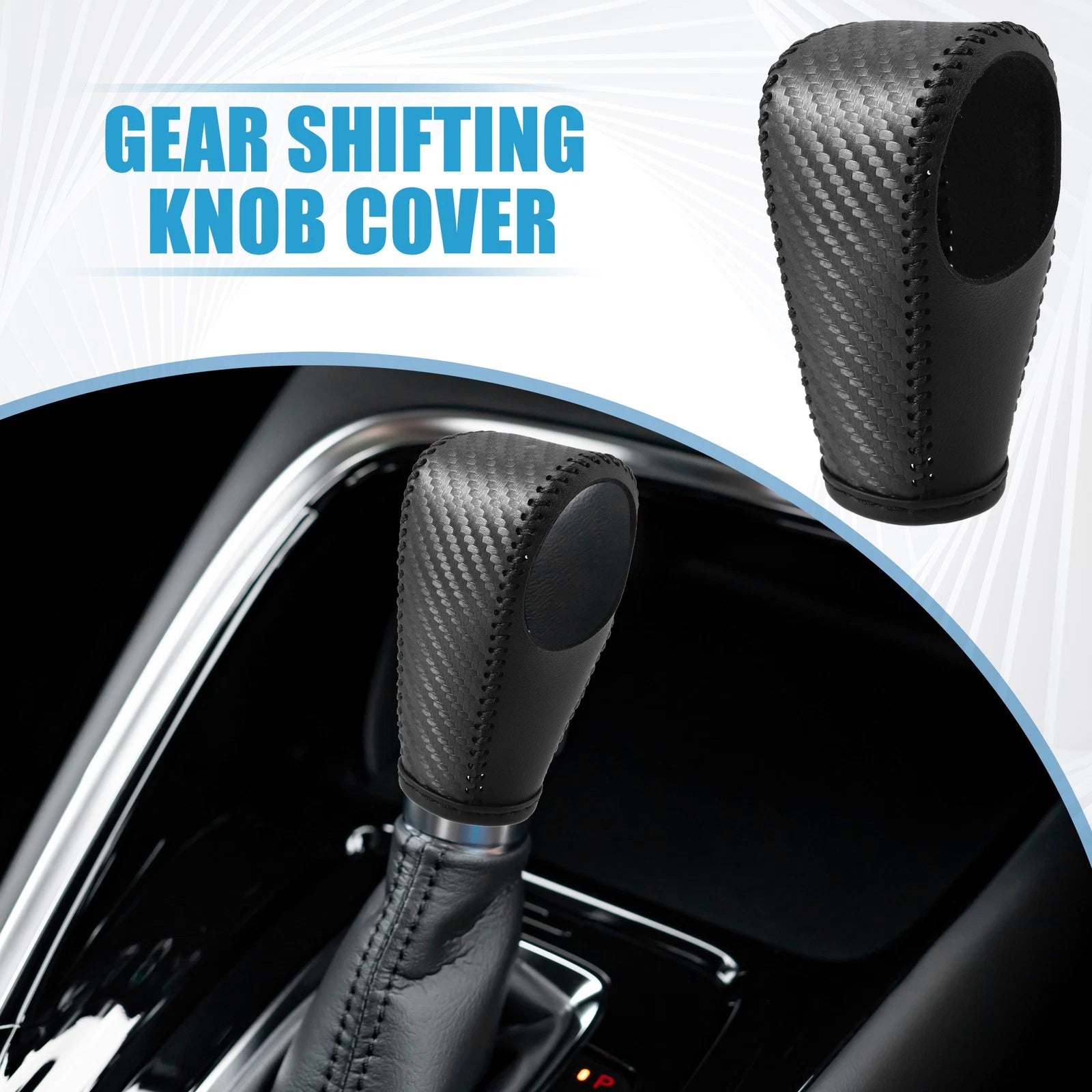 Gear Shifting Knob Cover for Honda HR-V (2016–2023) PU Leather Carbon Fiber