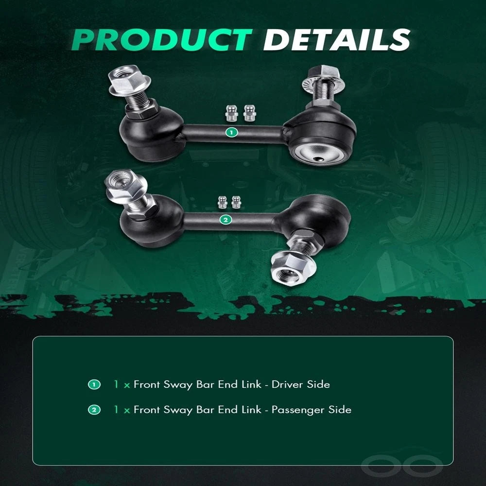 Set of 2 Front Stabilizer Sway Bar End Link Kit for Mazda CX-9 (2007–2015)