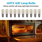 10PCS E14 15W 230V Salt Lamp Globe Bulb for Refrigerator Oven