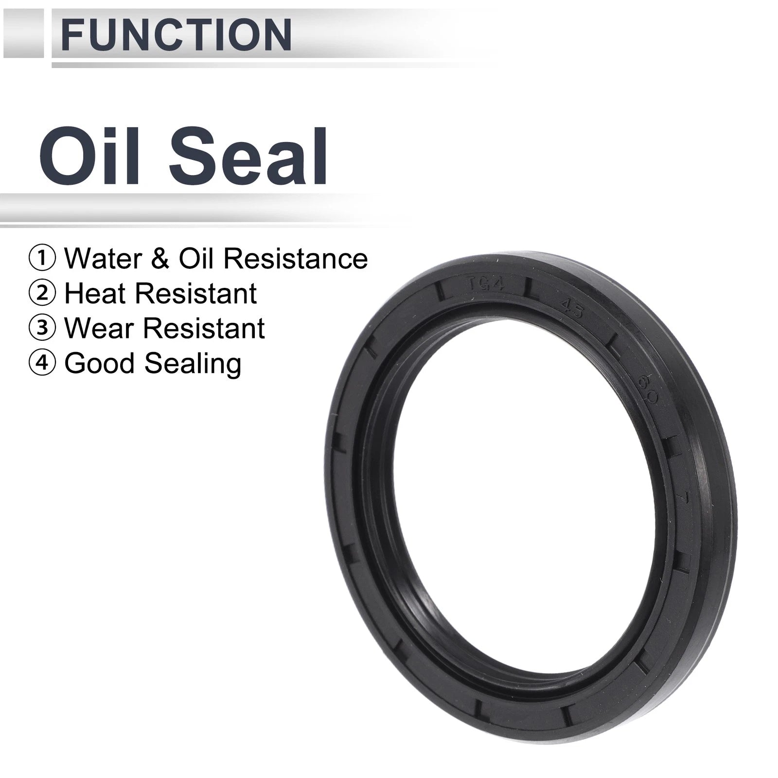 Set of 5 Oil Seal Rotary Shaft Seal NBR Rubber 45x60x7mm
