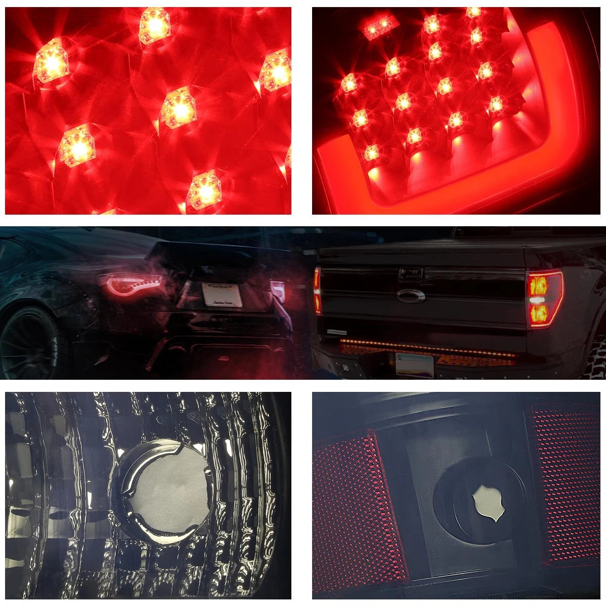 3D LED C-Bar Tail Light for Chevy Silverado (2003–2007) Tinted