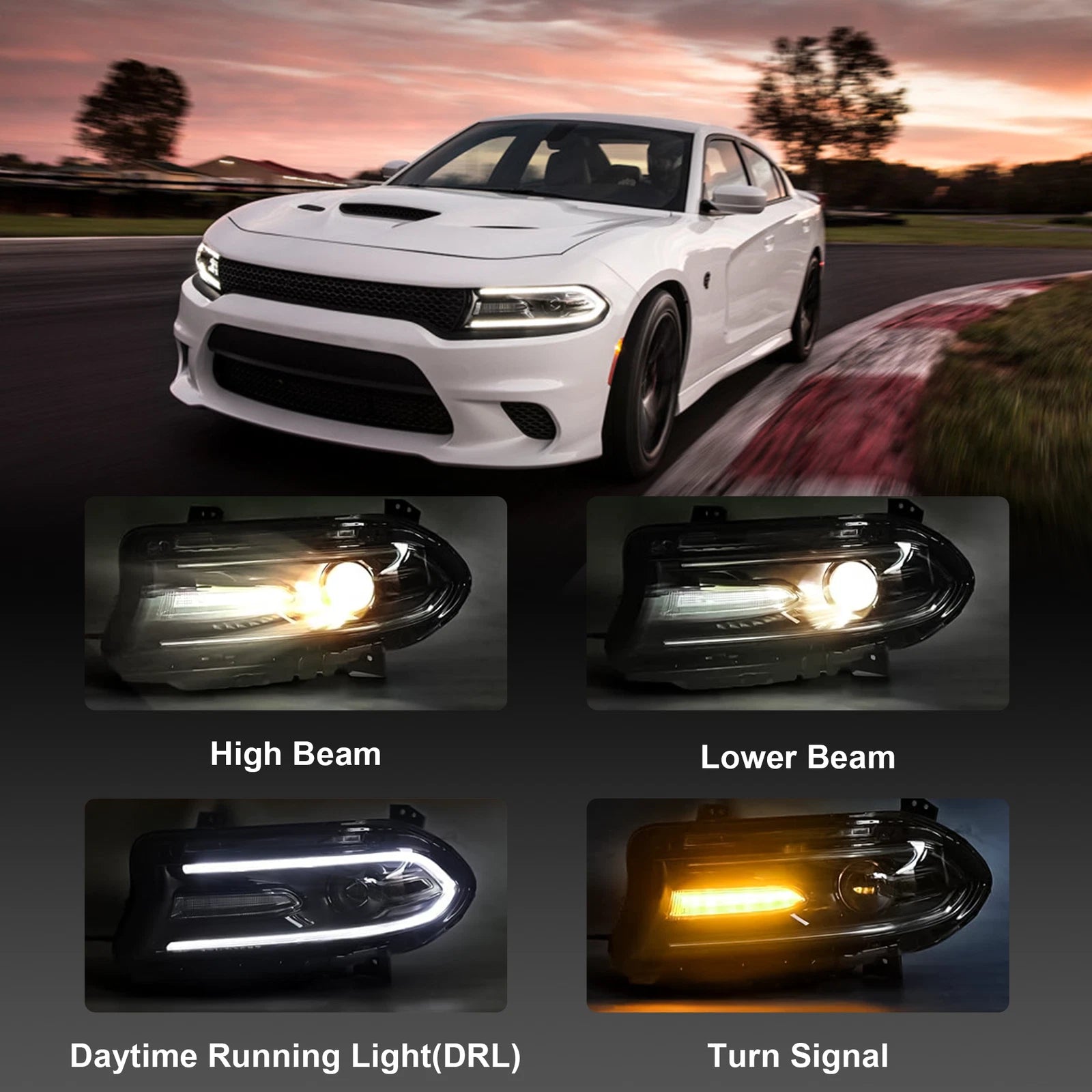 Driver Side Headlight Lamp for Dodge Charger (2015-2021)