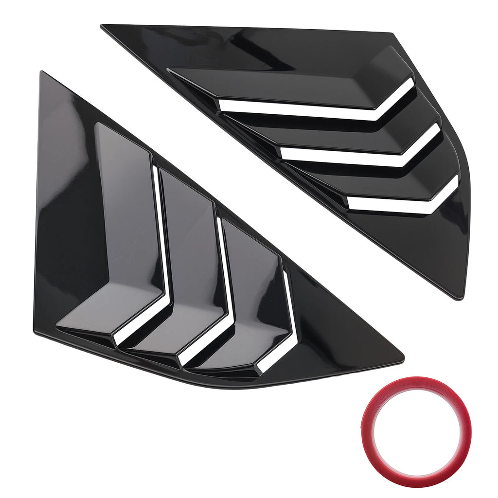 ABS Painted Louvers for Ford Focus MK3 Hatchback 2012-2018 Window Black