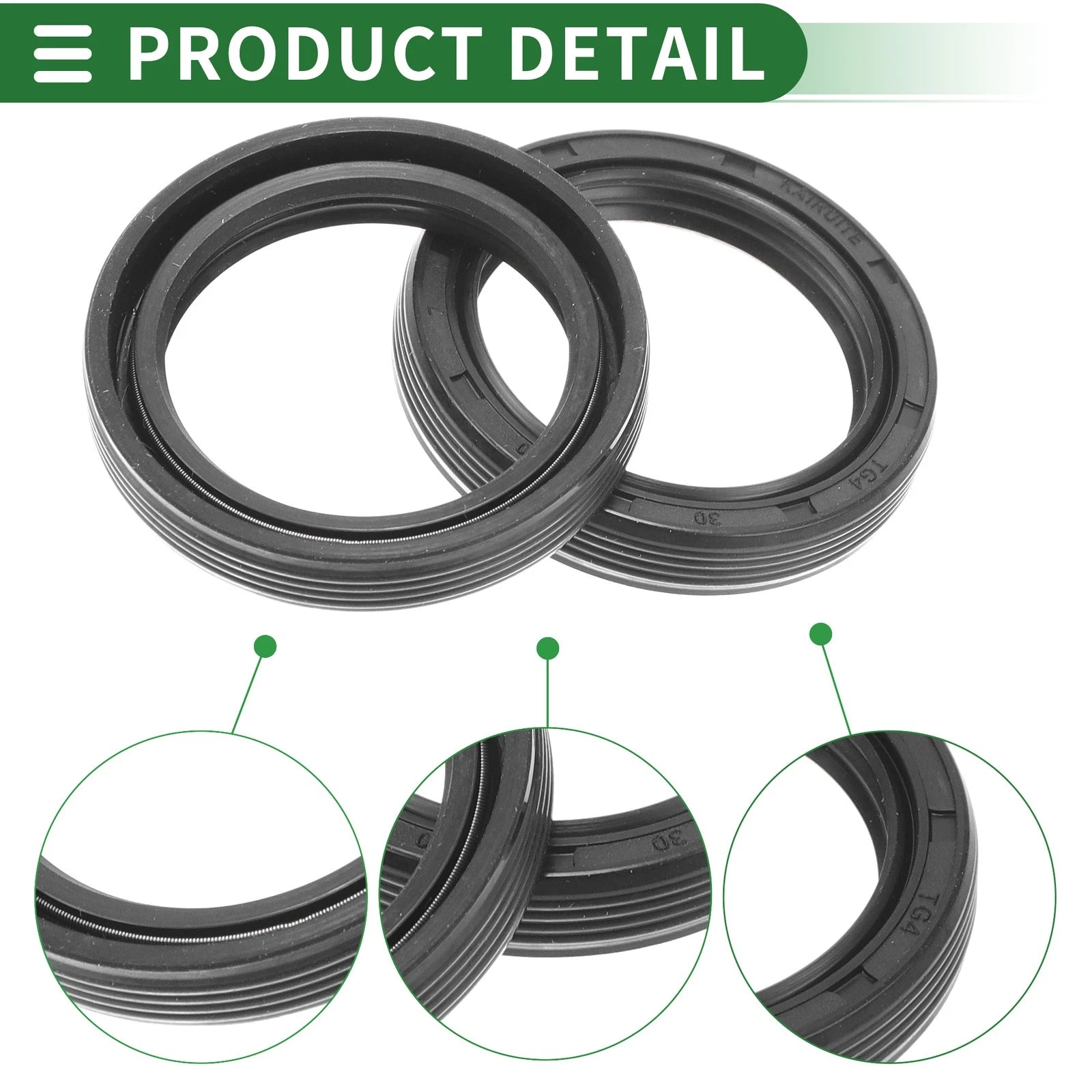 Set of 5 Oil Seal TG4 Lip Seal Ring NBR Rubber 30x40x7mm