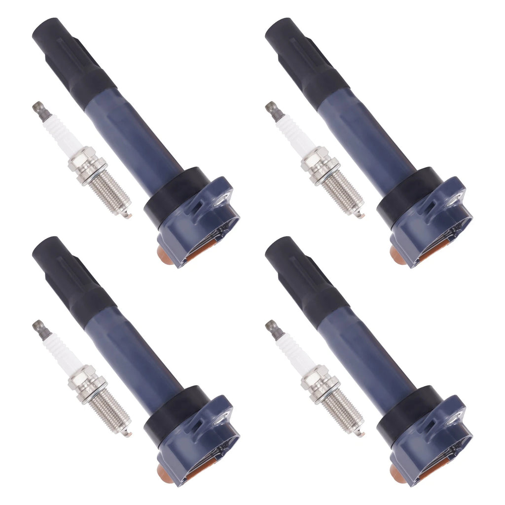 Set of 4 Ignition Coils & 4 Spark Plugs for Suzuki Grand Vitara Kizashi (2009–2013) 3340051K20