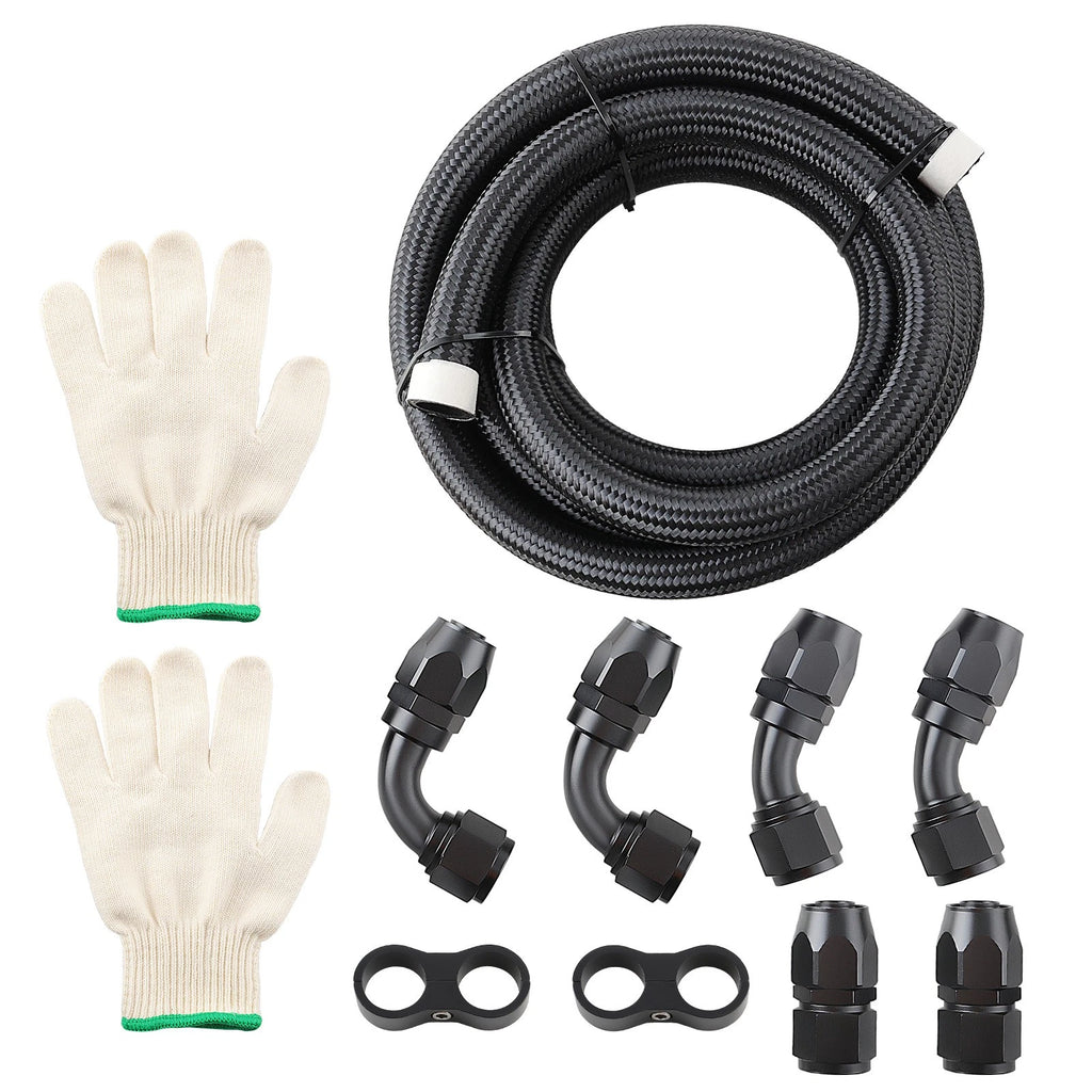 10FT Nylon Braided Fuel Line Hose Fitting 12AN for Universal Applications