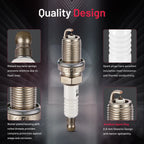 Set of 8 Iridium Spark Plugs for BMW 545i 645Ci M5 (2000–2005)