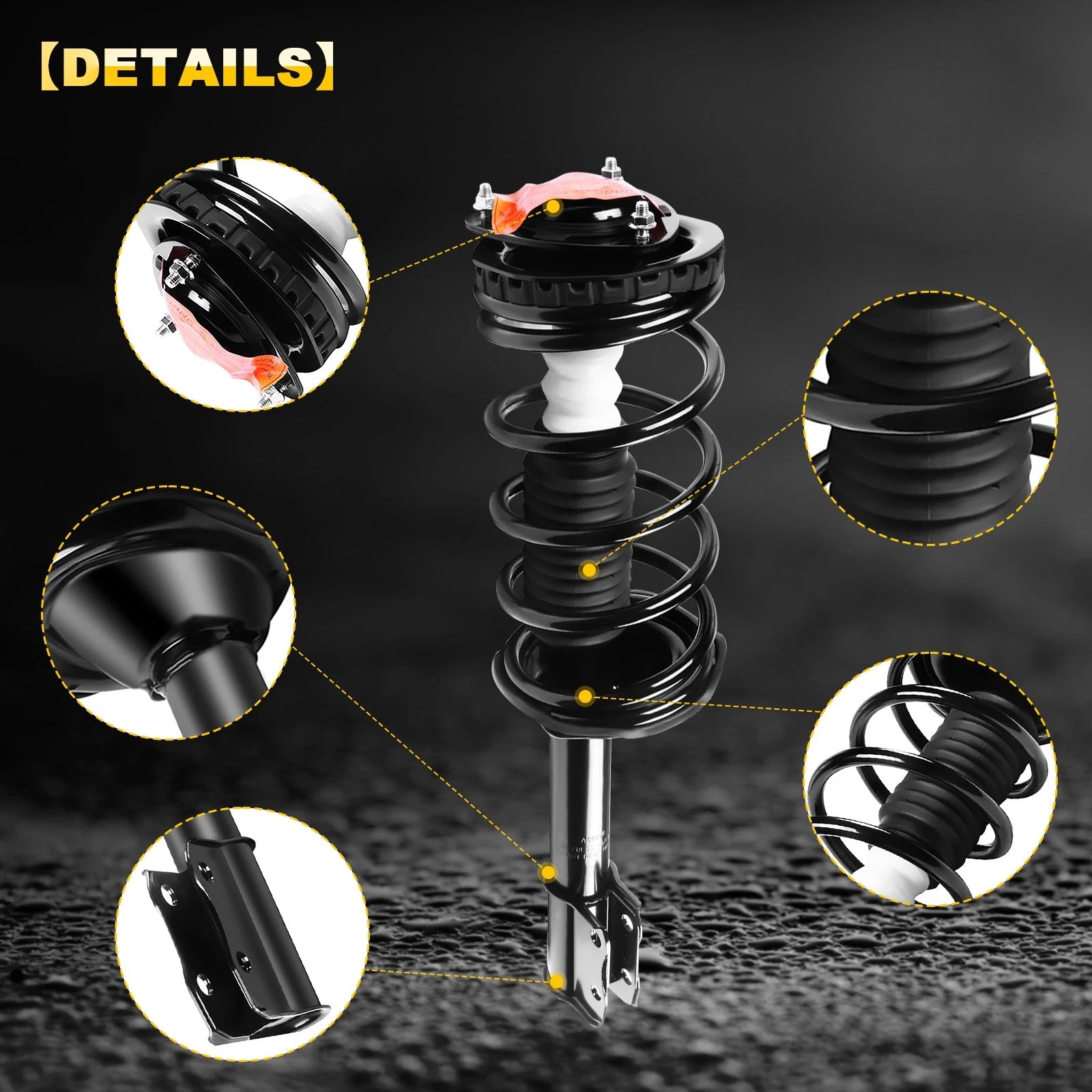 Set of 2 Rear Complete Struts for Subaru Forester (1998–2002)