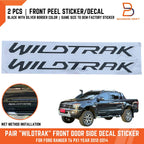 Wildtrak Side Body Decal Kit Black & Silver for Ford Ranger Ute (2012-2014)