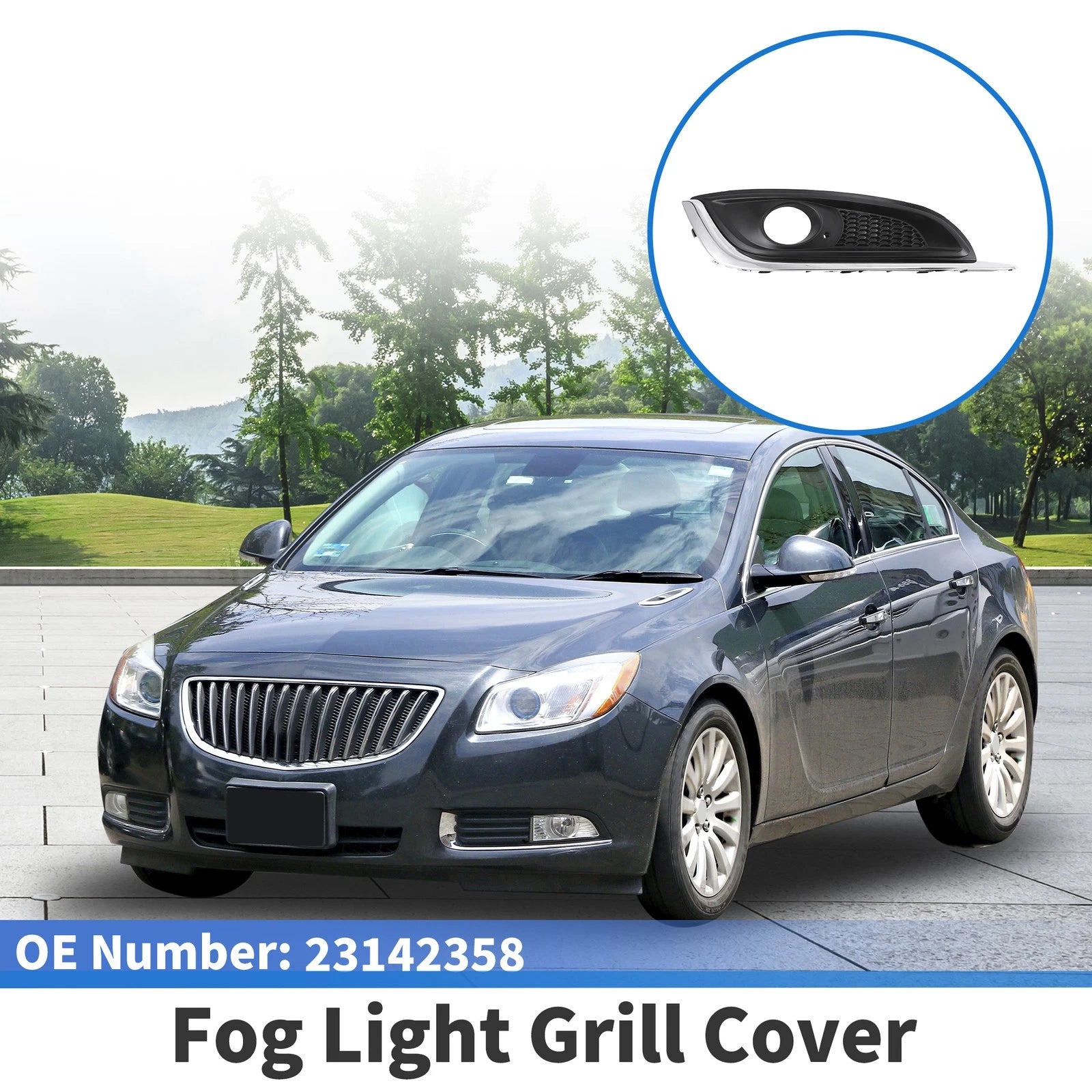1 Pc Fog Light Grill for Buick Regal (2014–2017) No. 23142358